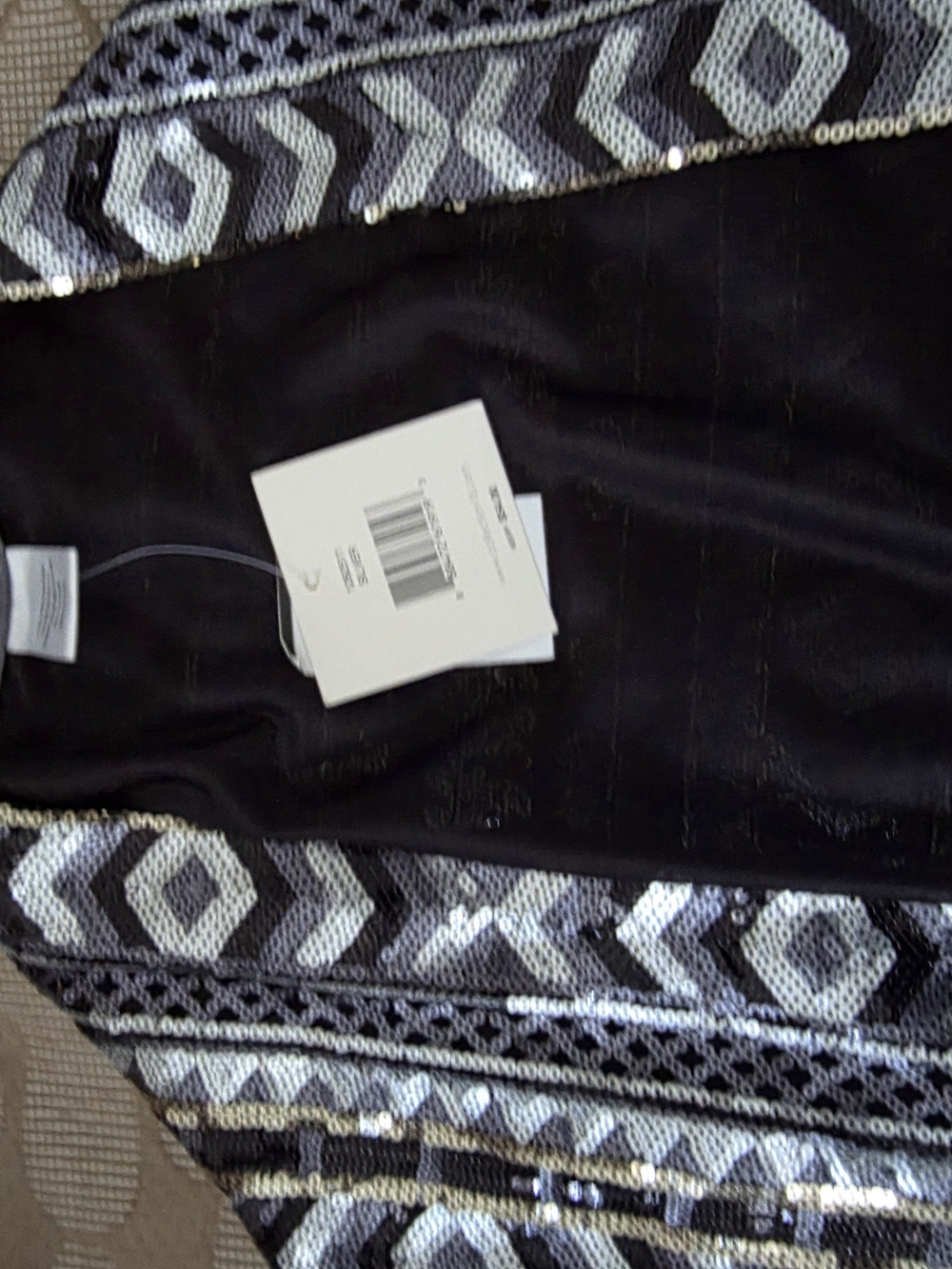 torrid Black Sequin Tribal Pattern Cape/jacket.